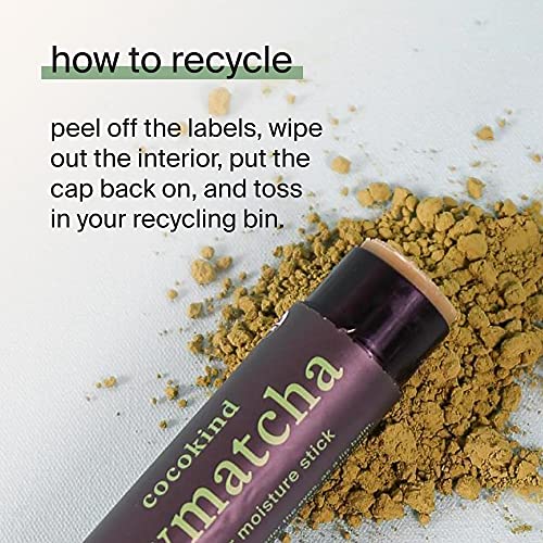 Mymatcha All-Over Moisture Stick, Lip Balm and Eye Cream for Dry Skin, With Organic Coconut Oil and Beeswax, Green Tea Mask Stick