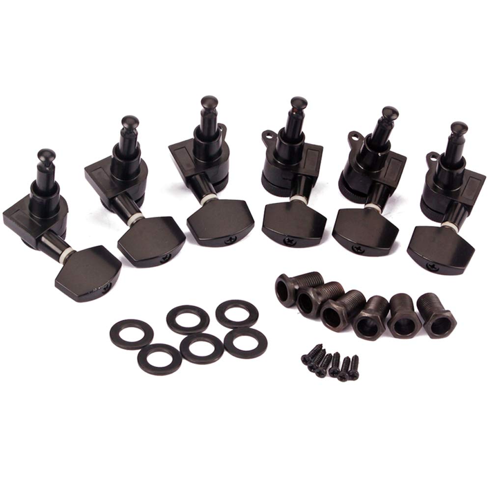 Guitar 3R 3L String Tuning Pegs key Tuners Machine Heads For Acoustic Electric Guitar Black
