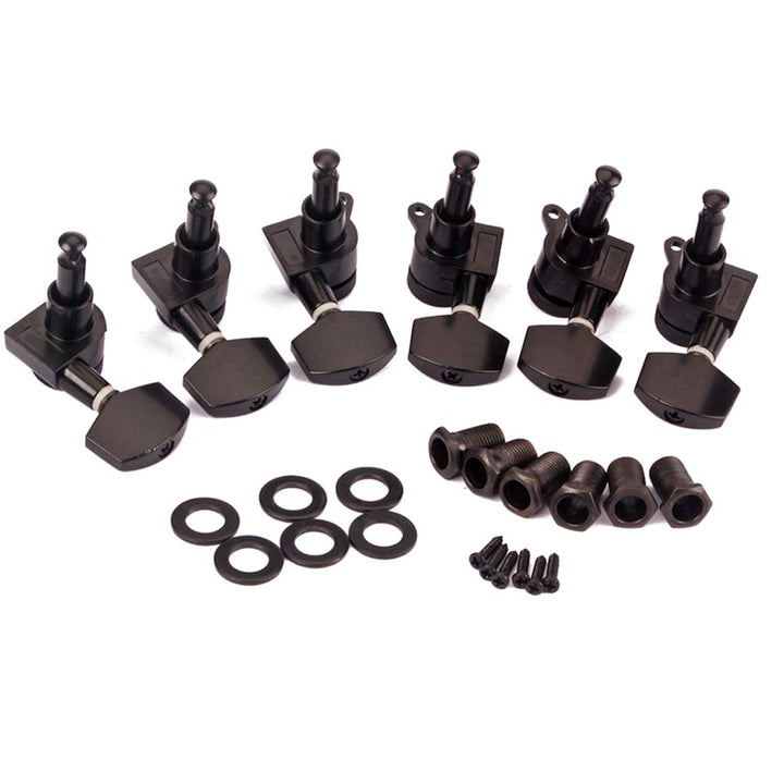 Guitar 3R 3L String Tuning Pegs key Tuners Machine Heads For Acoustic Electric Guitar Black