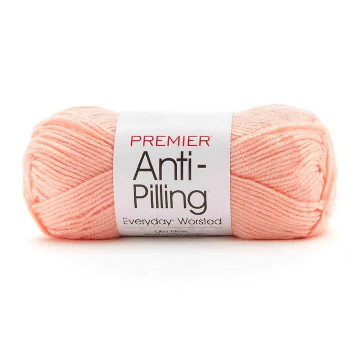 Anti-Pilling Everyday Worsted Yarn, Soft Acrylic Yarn, Ideal Yarn for Crocheting and Knitting, Machine Washable, 180 yds, Soft Peach