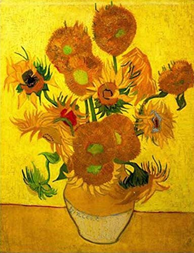 Diamond Painting Kits Van Gogh&#39;s Sunflower, 5D Diamond Art Kit Full Drill Painting Gift for Adult, Home Art Deco (30x40cm/12x16inches)