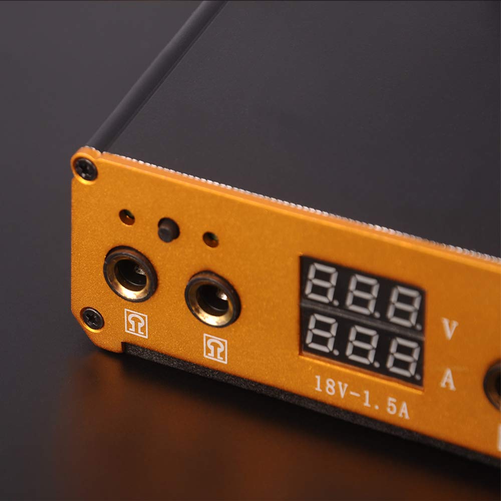 Tattoo Power Supply, Dual Machine Power Supply Dual Digital LCD Design Tattoo Machine Power Kit for Tattoo Machine Gun Foot Pedal Tattoo Supplies
