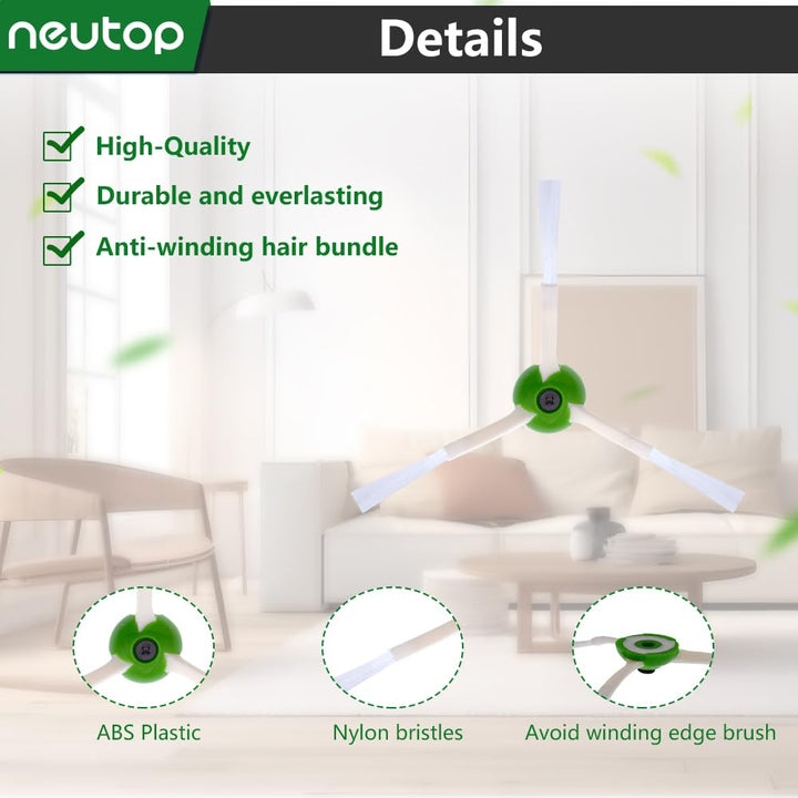 Edge Sweeping Side Brush Compatible with iRobot Roomba e, i, &amp; j Series E5, E6, i1, i1+, i3, i3+, i4, i4+, i6, i6+, i7, i7+, i8, i8+, j7, j7+, Combo j9+, j5, j5+, i5, i5+, Vacuum Part,9-Pack.