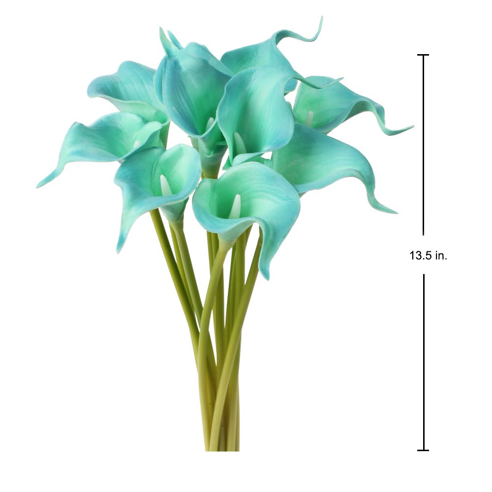 Calla Lily Artificial Flowers Real Touch Flowers Fake Lily Fake Flowers For Decoration Calla Lillies Artificial Spring Flowers Tiger Lilly Flowers Calla Lily Bouquet for Wedding Home Decor-Blue Lily