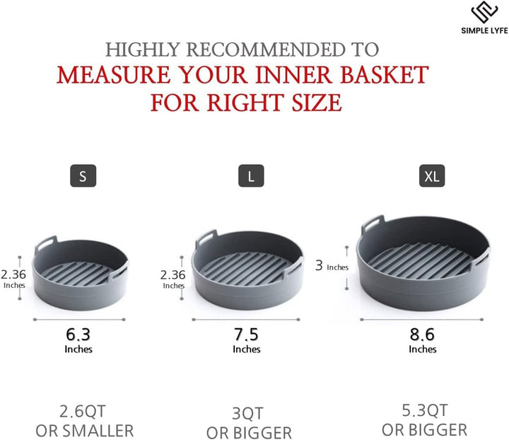 Premium Air Fryer Silicone Pot Liner | EXTRA STRONG | F