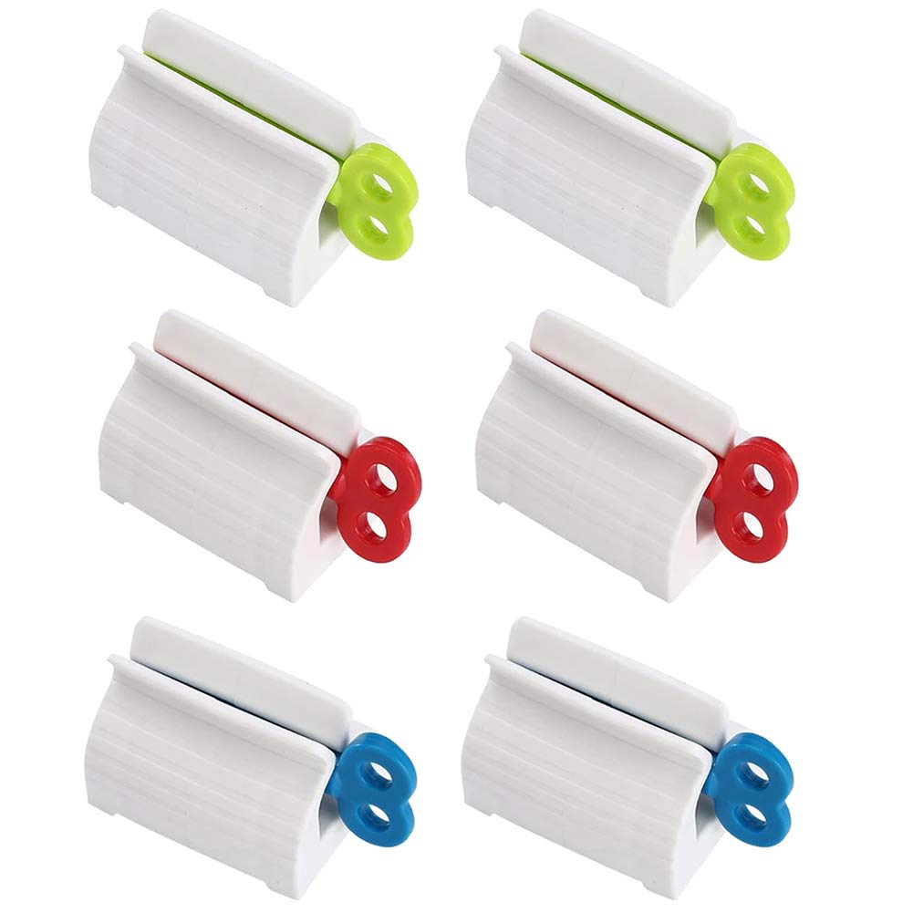 6 Pcs Toothpaste Squeezer, Rotate Toothpaste Dispenser Toothpaste Rolling Tube Squeezer Rolling Toothpaste Holder Stand