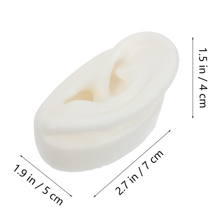 Soft Silicone Ear Model, Ear Model Simulation Display Props Teaching Tools Jewelry Display Earrings 1Pair Size M, White,Olive Green, 716RHSB05605S0XGKX