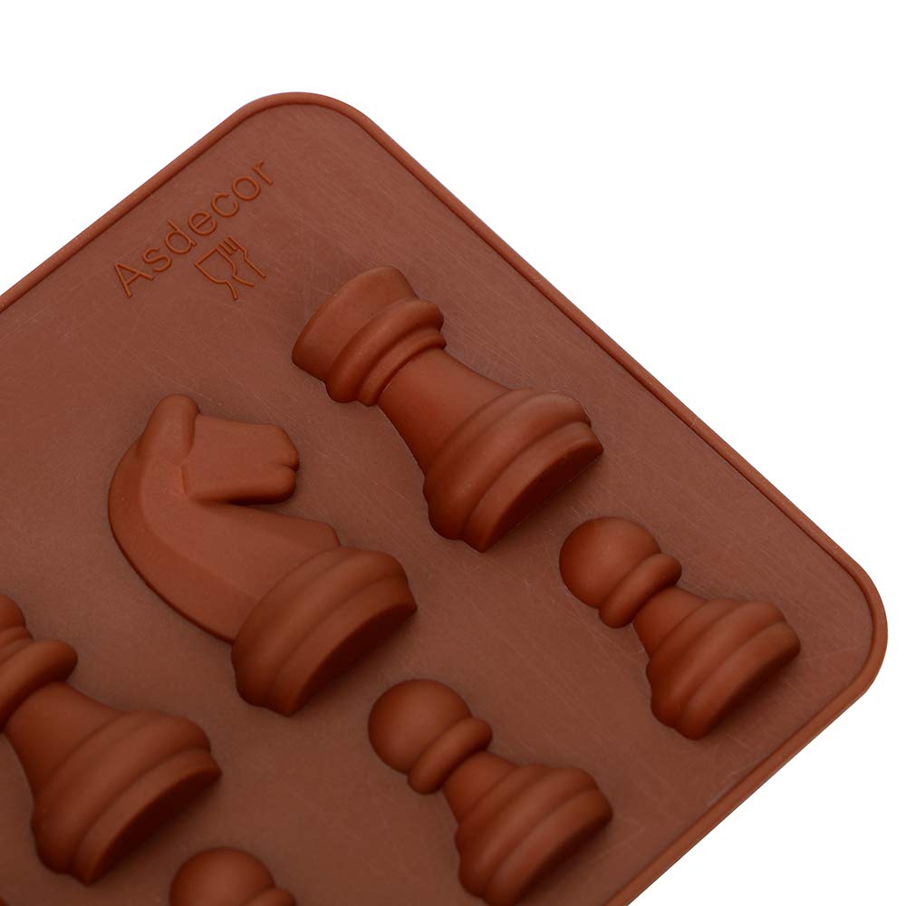 2Pcs Chess Piece Chocolate Candy Molds, International C