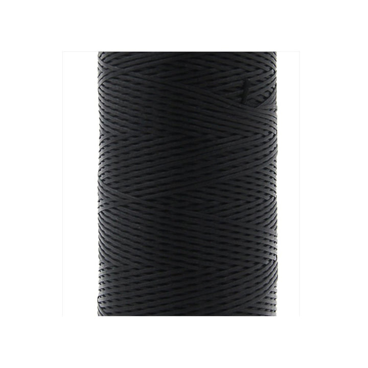 DIY Hand Work Waxed Lacing Tape Flat Leather Thread, 260m Spool Black