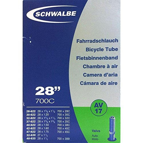 AV17 Bicycle Inner Tube with Schrader Valve ~~28 inch 37622 MM (28 x 1 3/8 x 1 5/8 inches) (28 x 1.4 inches) by Schwalbe