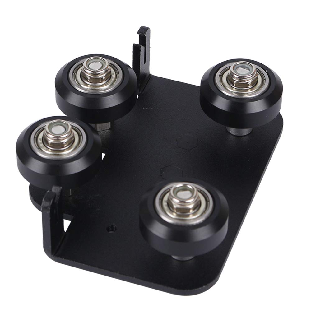 3D Printer Upgrade Extruder Back Support Plate with 4pcs POM Pulley for Ender 3,Ender 3 Pro,CR-10,CR-10S