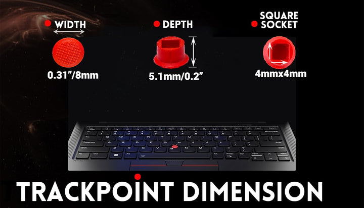 3 x Low Profile Trackpoint Caps Replacement for Lenovo Thinkpad X230s,X240,X250,X260,X270,X380 Yoga,Yoga 370,T440s,T450s,T460,T470,T480,S5,L470,P51,P71