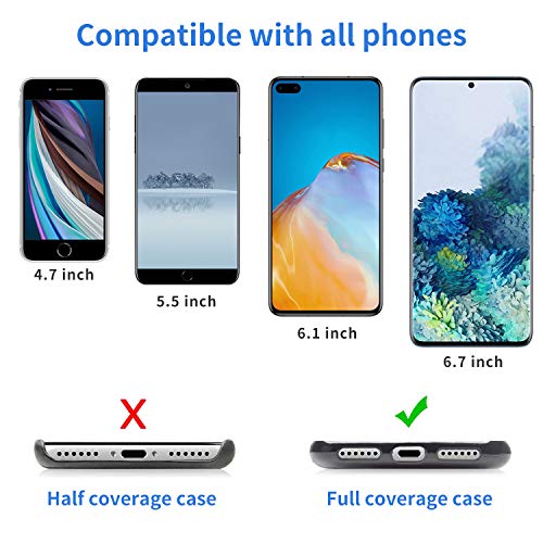 Phone Lanyard - 4× Pads, 1× Adjustable Neck Strap, 1× Wrist Strap, Nylon Lanyard Compatible with All Smartphone