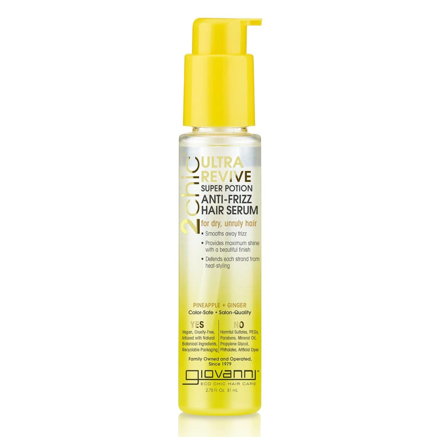 2chic Pineapple & Ginger Ultra-Revive Super Potion Anti-Frizz Hair Serum, 2.75 Ounce