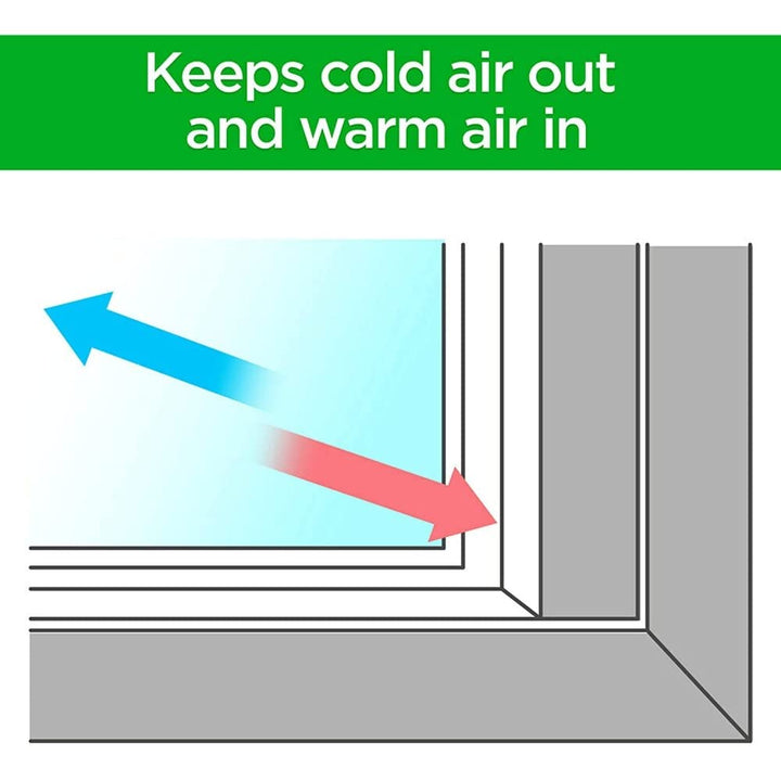 3M Outdoor Window Insulation Kit, Clear Window Film for Heat and Cold, 5.16 ft. x 7 ft., Covers Two 3 ft. x 5 ft. Windows
