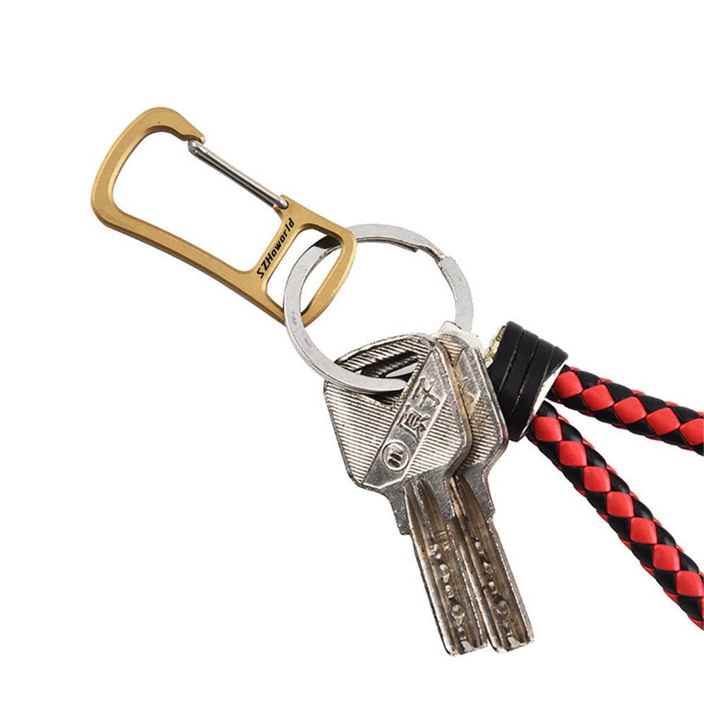 SZHOWORLD High Hardness Brass Keychain Carabiner Clip P