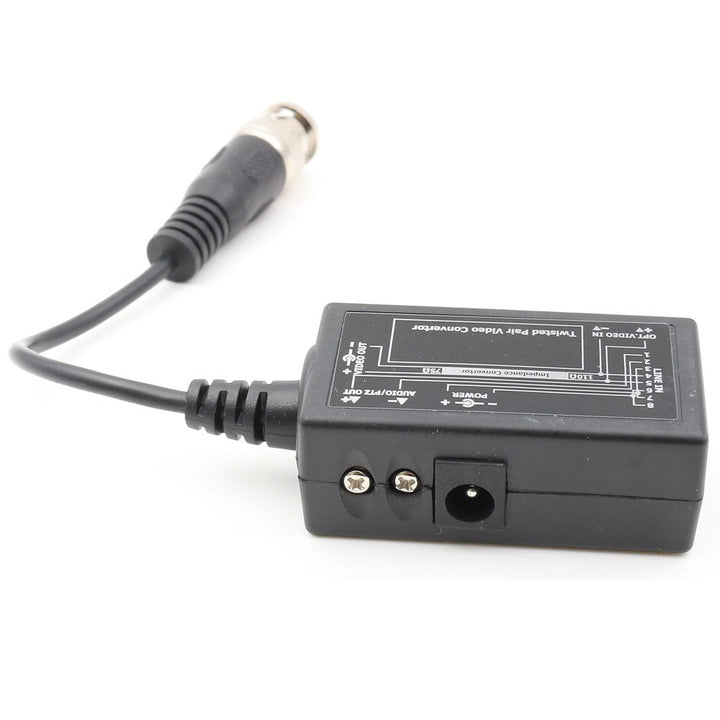 Passive Video Balun with Power BNC to RJ45 Adapter Cat5 / Cat6 Cable to BNC Male Network Transceiver for CCTV Security Surveillance Camera 1 Pair