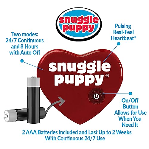 Original Snuggle Puppy Toys - Heartbeat Puppy for Dogs - Dog Plush for Anxiety Relief, Calming Aid, and Comfort Toy for Behavioral Training in Biscuit
