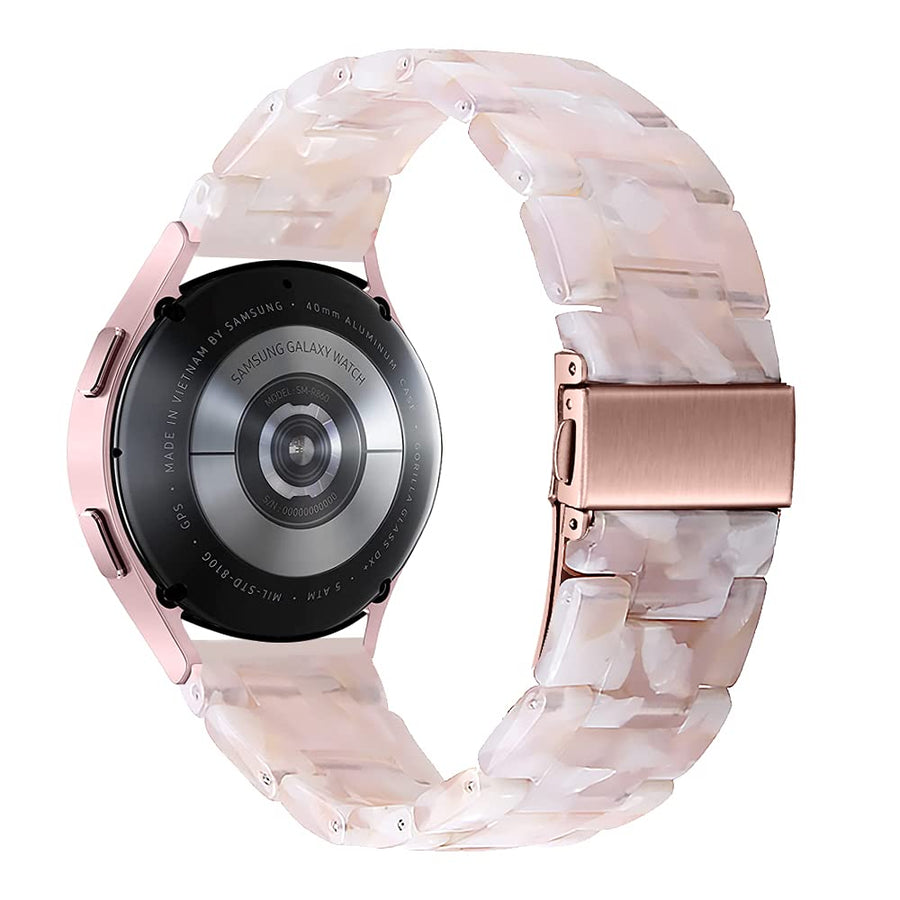 Resin Bands Compatible with Samsung Galaxy Watch 6 5 4 Band 40mm/44mm, Watch 5 Pro 45mm, Galaxy Active 2, 20mm Band for Galaxy Watch 4 Classic 42mm 46mm, Watch 6 Classic 43mm/47mm Women