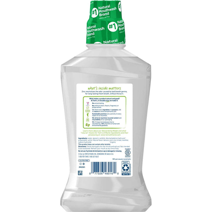 Tom&#39;s Of Maine Long Lasting Wicked Fresh Cool Mountain Mint Mouthwash