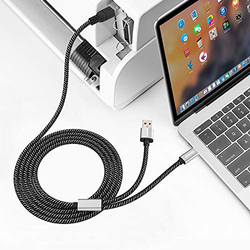 MOSWAG 2in1 USB C to USB B Printer Cable 5Feet/1.5M wit