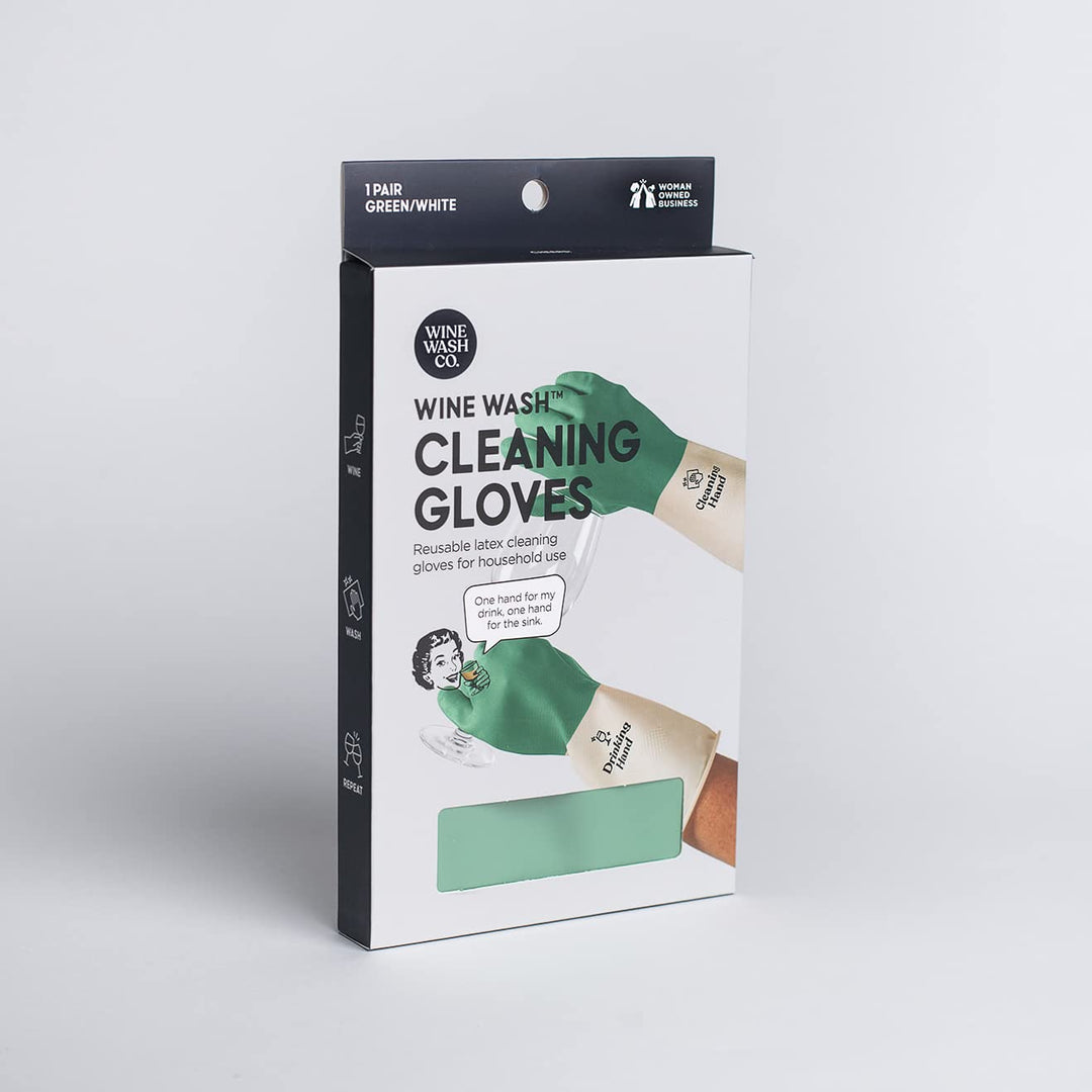 Reusable Household Cleaning Gloves in Green, Comfortabl