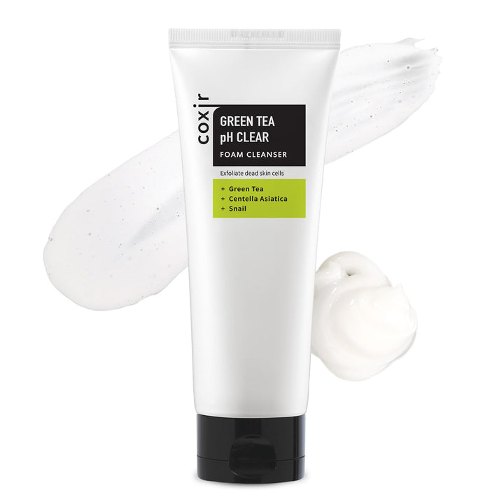 coxir GREENTEA PH CLEAR FOAM CLEANSER l Low pH Formula 