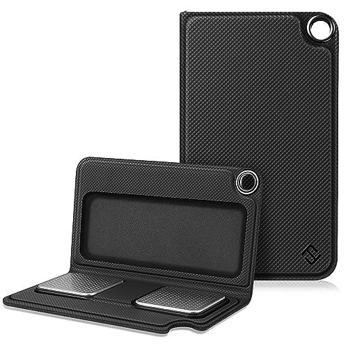 Protective Case for Alivecor Kardia Mobile, Premium PU Leather Carrying Cover with Magnetic Closure and Key Holder for KardiaMobile EKG Heart Monitor, [Not Fit KardiaMobile 6L], Black