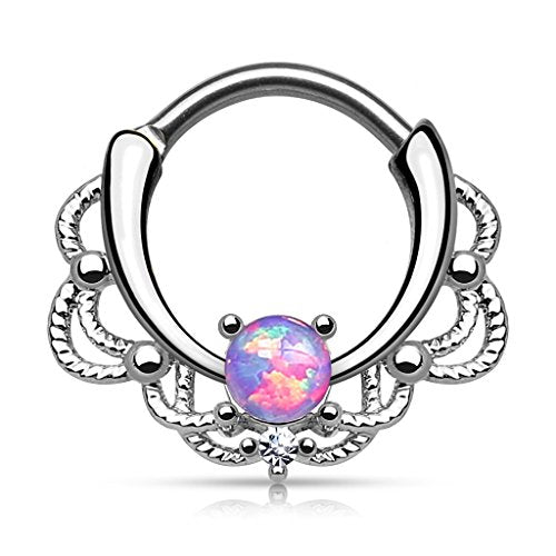 Pierced Owl 16GA Stainless Steel Lacey Synthetic Single