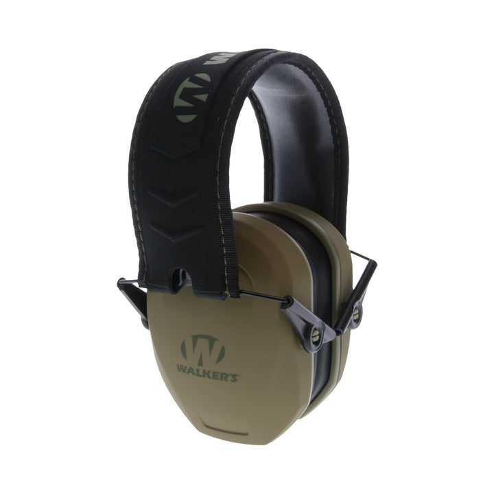 Walker&#39;s Razor Slim Passive Earmuff - Ultra Low-Profile Earcups - Olive Dark Green, One Size