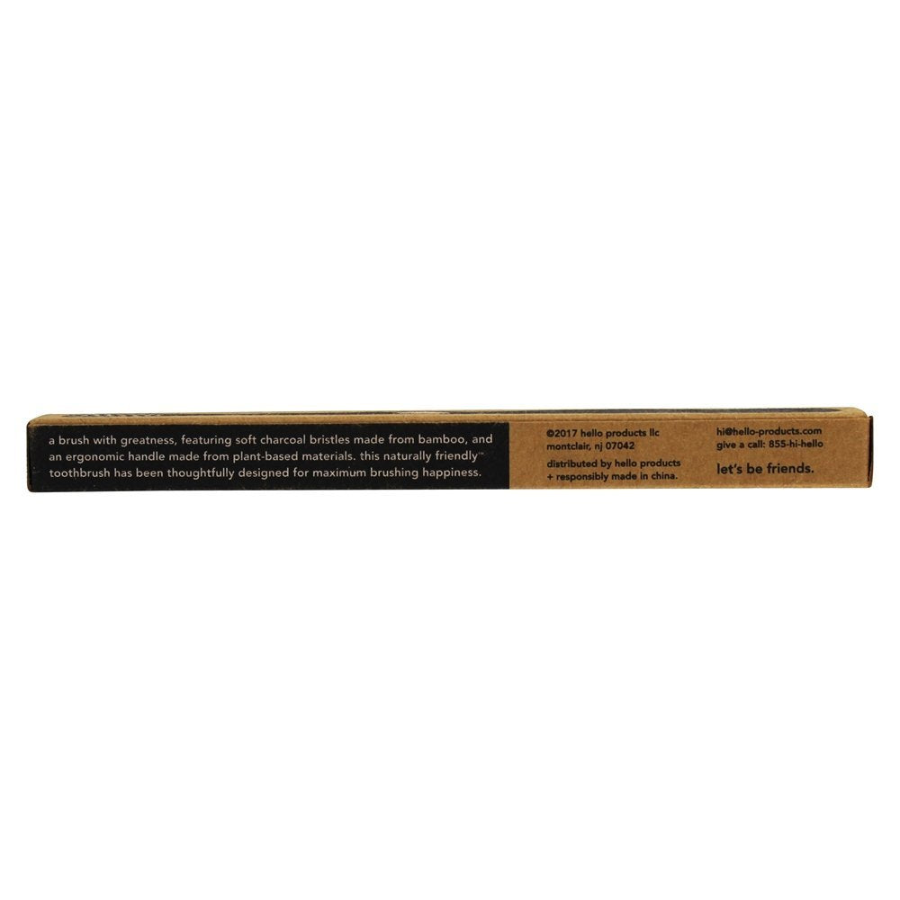 Hello BPA Free Charcoal Bristle Toothbrush - Soft - 1ct