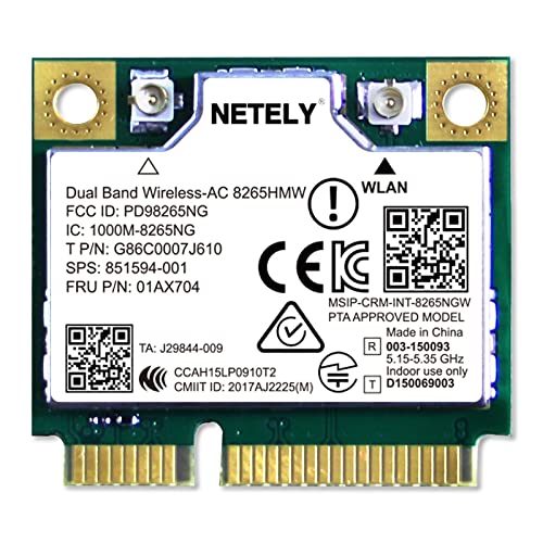 NETELY Wireless-AC 8265HMW 1200Mbps Mini-PCIE Interface