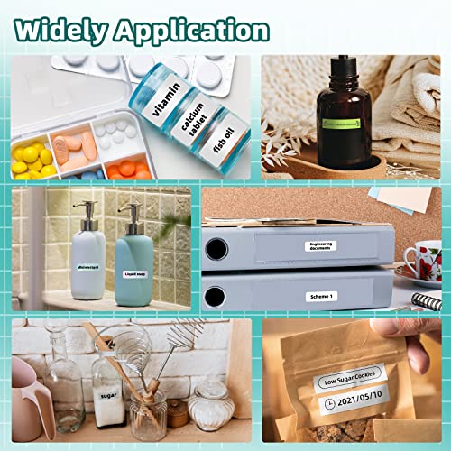 D30 Label Maker Machine with Tape, Bluetooth Thermal Mini Label Printer for Storage, Barcode, Mailing, Office Supplies, Home, Organizing Storage,Small Portable Sticker Maker, Green