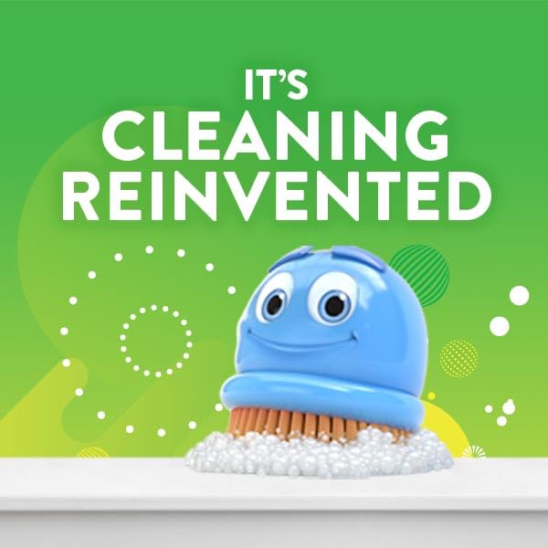 Scrubbing Bubbles Fresh Gel Toilet Bowl Cleaning Stamps, Helps Keep Toilet Clean and Helps Prevent Limescale & Toilet Rings, Rainshower Scent, 1 Dispenser with 24 Fresh Gel Stamps