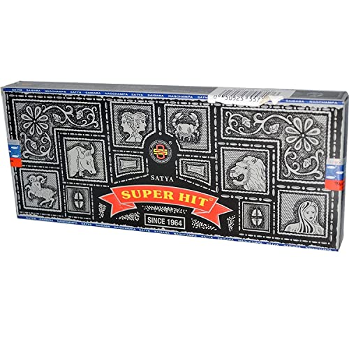 SUPERHIT100GM Super Hit Incense, Case of 6/100 GM, Black