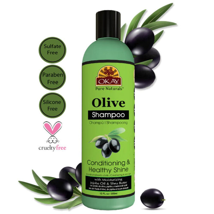 OKAY Olive Oil Shampoo, 12 Fluid Ounce