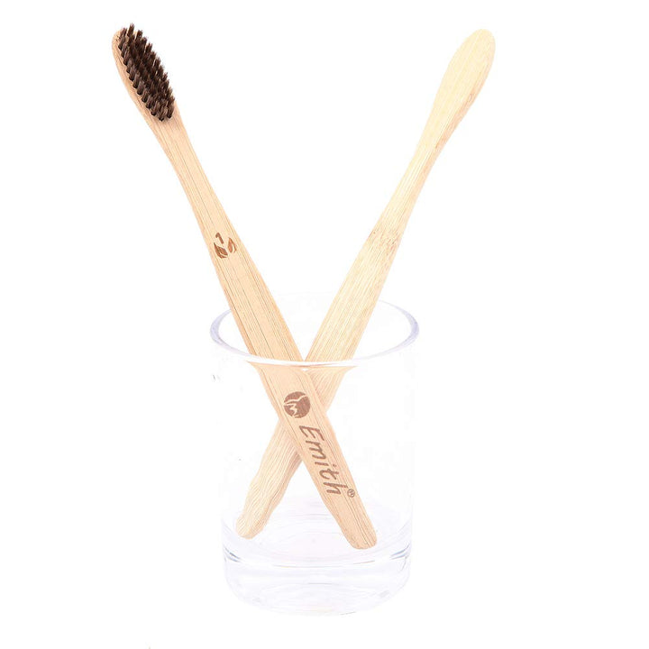 12 Pcs Bamboo Toothbrushes Biodegradable Soft Charcoal 