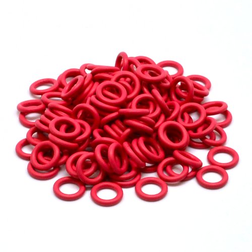 Cherry MX Rubber ORing Keyboard Switch Dampeners Red 40A-L - 0.2mm Reduction (125pcs O-Rings)