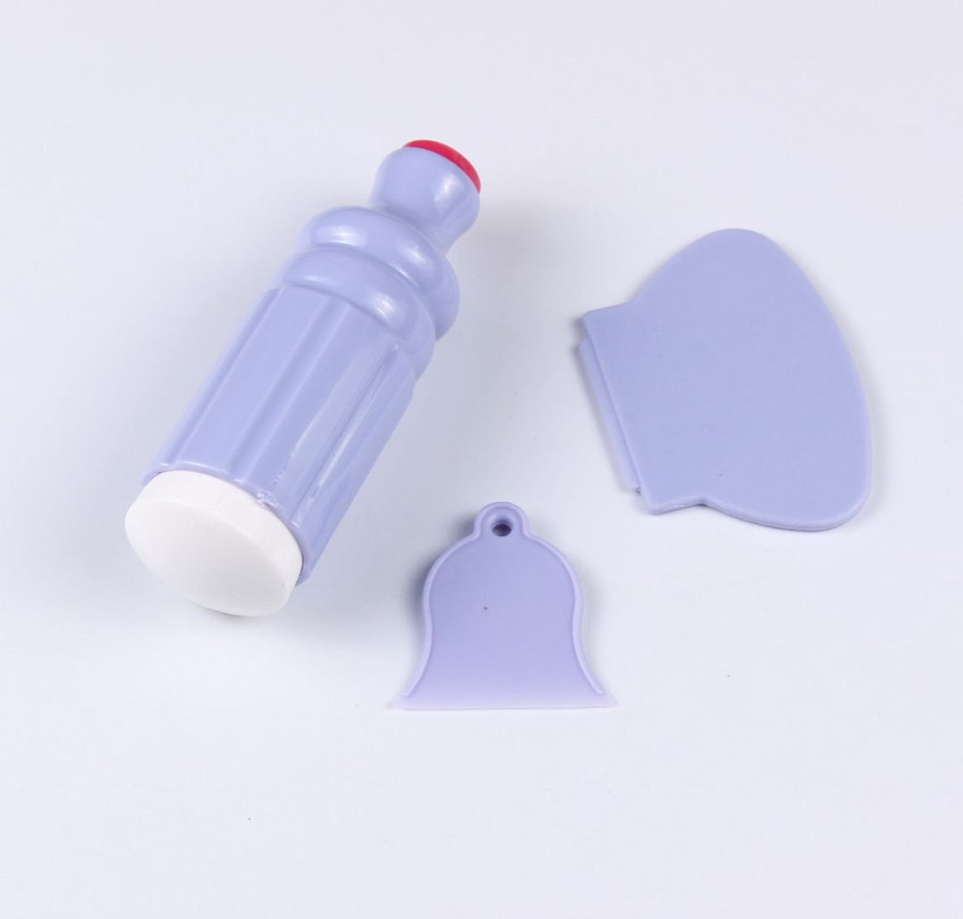 16PCS Nail Art Stamping Plate Mix Different Design Nail Art Stamp Image DIY Image Plate Template+1 Pcs Double Side Nail Art Stamper Tool