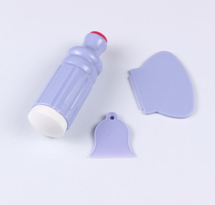 16PCS Nail Art Stamping Plate Mix Different Design Nail Art Stamp Image DIY Image Plate Template+1 Pcs Double Side Nail Art Stamper Tool