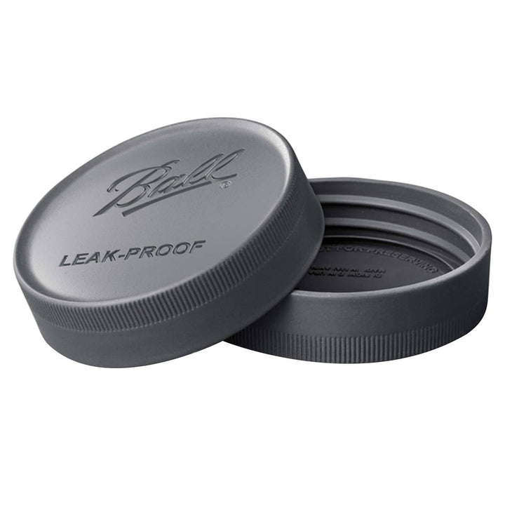 Regular Mouth Leak-Proof Plastic Lids for Glass Mason Jars, Used for Canning, Pickling, Juice, Jam, Jelly 6-Count, Pack of 1 (6-Lids Total)