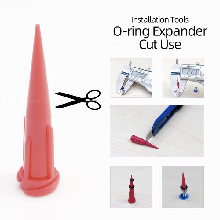 O-Ring, Buna-n, Tool Kit with 3 Convenient Sizes, Replacement for Mini Dental Implants