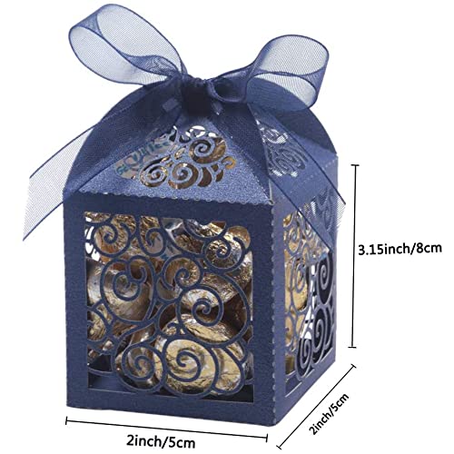 KPOSIYA 100 Pack Wedding Favor Boxes Laser Cut Boxes Pa
