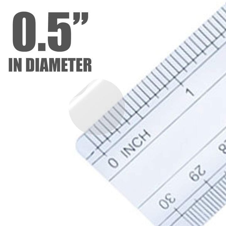 Crystal Clear Transparent 0.5 Round Stickers 2 Across, Envelope Tab Sealer and Retail Package Round Clear Seal Labels Self Adhesive, 1000 Stickers Per Roll