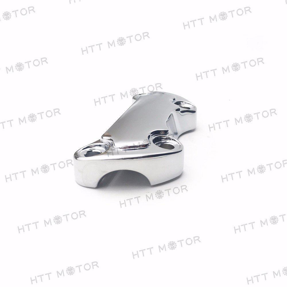 MT446-002- Chrome Scalloped Handlebar Riser Clamp Compatible with Harley Sportster 883 Dyna Super Glide