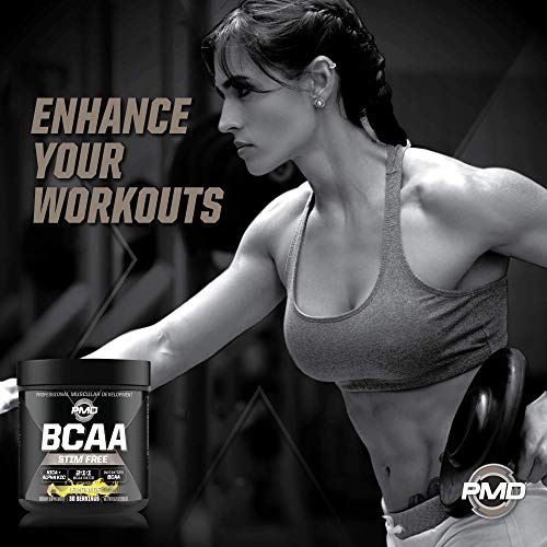 Sports BCAA Stim-Free Amino Acids - Better Workout Performance, Enhanced Recovery, Daily Energy, Muscle Builder, and Muscle Sparing - BCAA Powder Drink Mix - Lemonade (30 Servings)