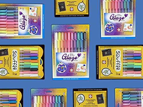 Sakura 38486 2-Piece Glaze 3-Dimensional Glossy Ink Pen Set, Gloss Clear