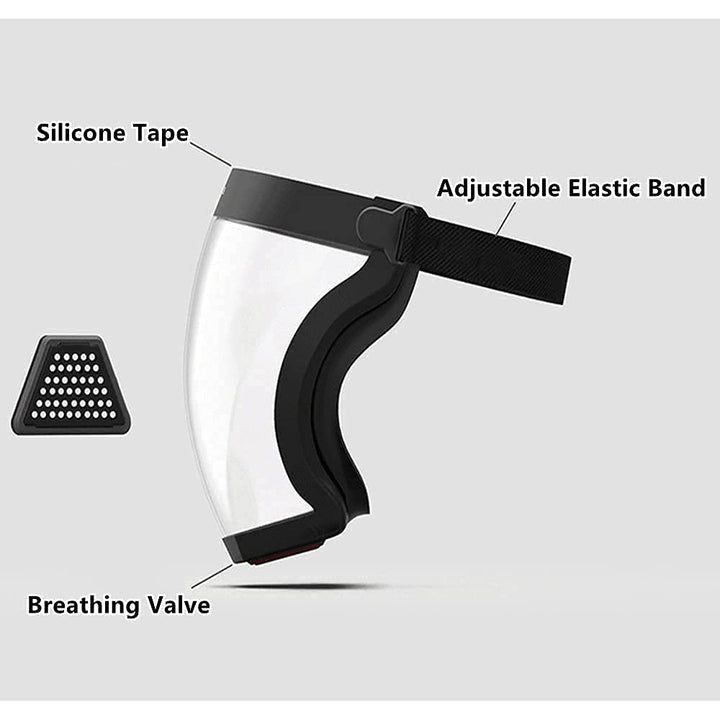 Clear Full Safety Face Shield for Adults Women Men(Not Fit Wear Glasses), Adjustable&amp; Reusable Super Protective Face Shields with Super Lightweight, High-Definition, Anti-Fog, UV Blocking Shields