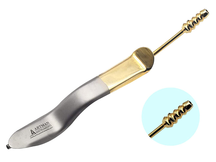Minnesota Cheek Retractor with Suction Gold Plated Surgical Dental Instruments ARTMAN Brand by Wise Linkers