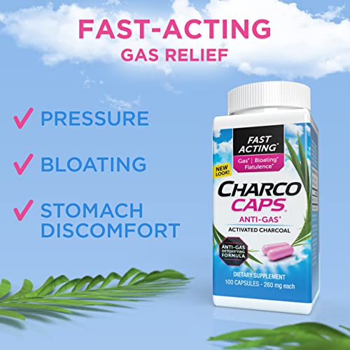 Charcocaps Fast Acting Gas Relief for Bloating &amp